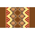 thumbnail image 1 of IBA Indianbeautifulart Brown Aztec Geometric Printed Ribbon Trim 9 Yards Velvet Fabric Laces For Crafts Sewing Accessories 3 Inches, 1 of 2