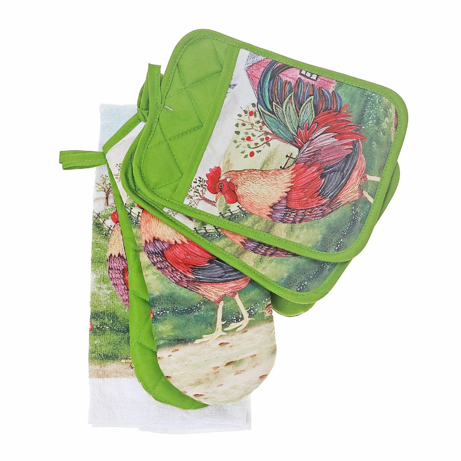 5 PC Kitchen Set Roosters