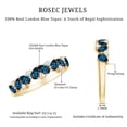 thumbnail image 5 of Rosec Jewels Natural London Blue Topaz Half Eternity Ring - AAA Quality - Pear Shape Blue Topaz Diamond Ring - with Jewelry Box, 10K Yellow Gold, US 7.00, 5 of 8