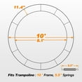 thumbnail image 4 of Exacme Premium Thick Round Trampoline Pad with Opening, 10 Foot Safety Spring Cover Replacement (Blue), 4 of 10