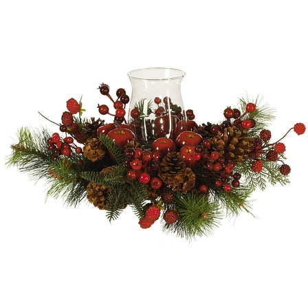Nearly Natural Holiday Candelabrum, Red