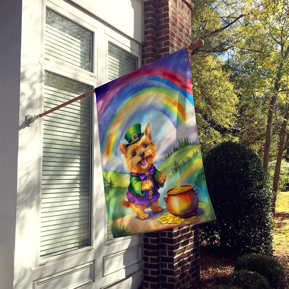 Norwich Terrier St Patrick's Day House Flag 28 in x 40 in