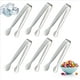 thumbnail image 2 of 12 Mini Pinzas Pequeñas y Pequeñas, Pinzas Pequeñas de Acero Inoxidable de 4,25 Pulgadas para Servir Alimentos, Cocina Duradera de Acero Inoxidable 304, 2 of 5
