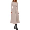 thumbnail image 2 of PRETTYGARDEN Women's Fall Long Sleeve Midi Dress Casual Elegant Ruffle Flowy A Line Swing Cocktail Party Dresse, 2 of 7