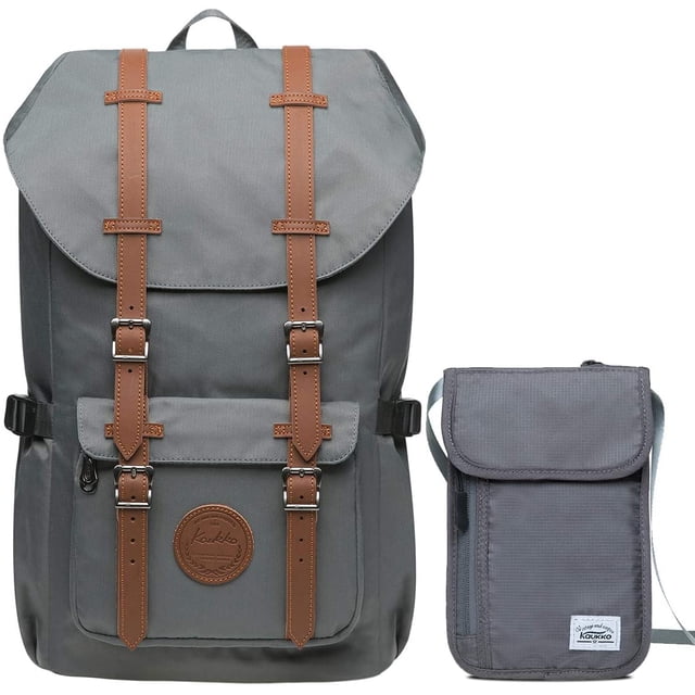 KAUKKO Laptop Outdoor Backpack, Traveling Rucksack Fits 15.6 Inch Laptop(5-11-GREY2PC)