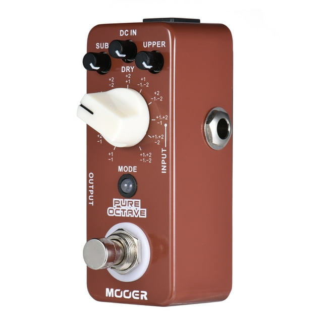 MOOER PURE OCTAVE Mini Guitare Pédale d'Effet 11 Modes d'Octave True Bypass Full Metal Shell