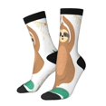 thumbnail image 1 of Balery Cute Sloth In Yoga Pose Tree Calcetas Largas con Estampado para Hombre y Mujer – Suaves y Transpirables, Talla Única (US 5-11), 1 of 6