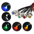 thumbnail image 4 of Luz Indicadora LED de Montaje en Panel Uxcell de Aleación de Zinc y Plástico AC/DC 12V 0.31 pulgadas Rojo Amarillo Azul Verde Blanco 10 Pcs, 4 of 5
