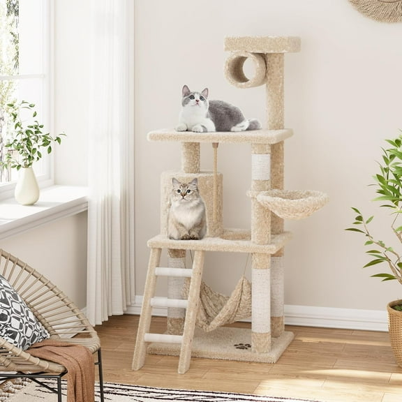 Luxurious Multi-Level Cat Climbing Frame and Cat Tree for Indoor Cats - Ideal for Cats of All Ages