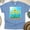 CarolinaBlue, variant on Women’s Summer Vibes T-Shirt, Smiling Sunflower Sunshine Graphic Tee, Navy, Size S