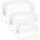 thumbnail image 1 of 3 Pack Clear Makeup Bags, Waterproof Toiletry Bag with Zipper, Transparent Travel Cosmetic Bag, TSA Approved Clear Organizer Bags, PVC Cosmetic Pouch Case for Vacation Airport Airline Compli, 1 of 5