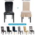 thumbnail image 6 of Universal Stretch Dining Room Chairs Slipcover, Removable Washable Chair Seat Protector with Skirt  for Restaurant, Banquet Dining Chair, 6 of 16