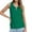 Green, variant on MIXUE Tank Top for Women Summer Solid Color Fashion Casual Court Lock Round Neck Sleeveless Camisole Vest Holiday Wear,Green,L