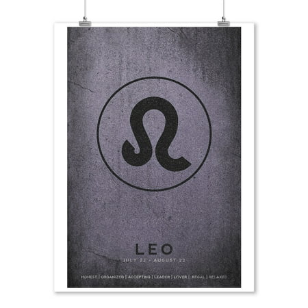 - Leo - Astrological Sign - Zodiac - Lantern Press Artwork (9x12 Art Print, Wall Decor Travel Poster)
