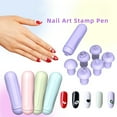 thumbnail image 3 of Silicone Nail Art Stamp Pen DIY Nail Design Stamper Tools Portable Women Girls Beginner Manicure Nail Graffiti Stamp Pencil, 3 of 6