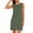 Army Green, variant on Qiopertar Women's Casual Polka Dot Sleeveless Dress Round Neck Side Slit Pullover Summer Beach Vacation Boho Flowy A-Line Dress, Red XL