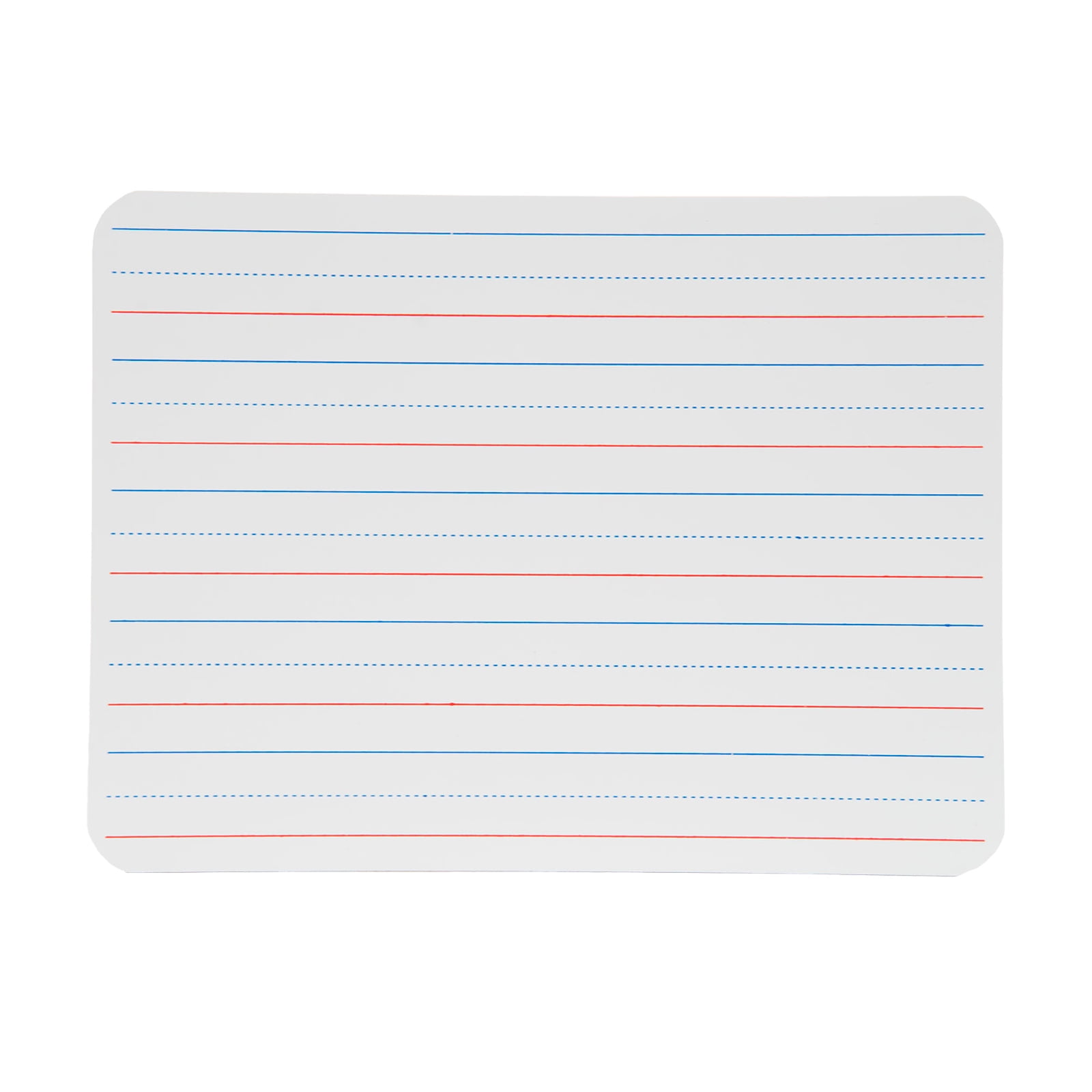 Flipside Products Two-Sided Dry Erase Board, Plain/Ruled, 9" x 12", Pack of 4