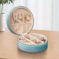 thumbnail image 3 of Velvet Travel Jewelry Box with Mirror, Gift-Friendly Organizer for Earrings, Rings, Necklaces, Compact Portable Design for Women, Holiday Present, 3 of 8