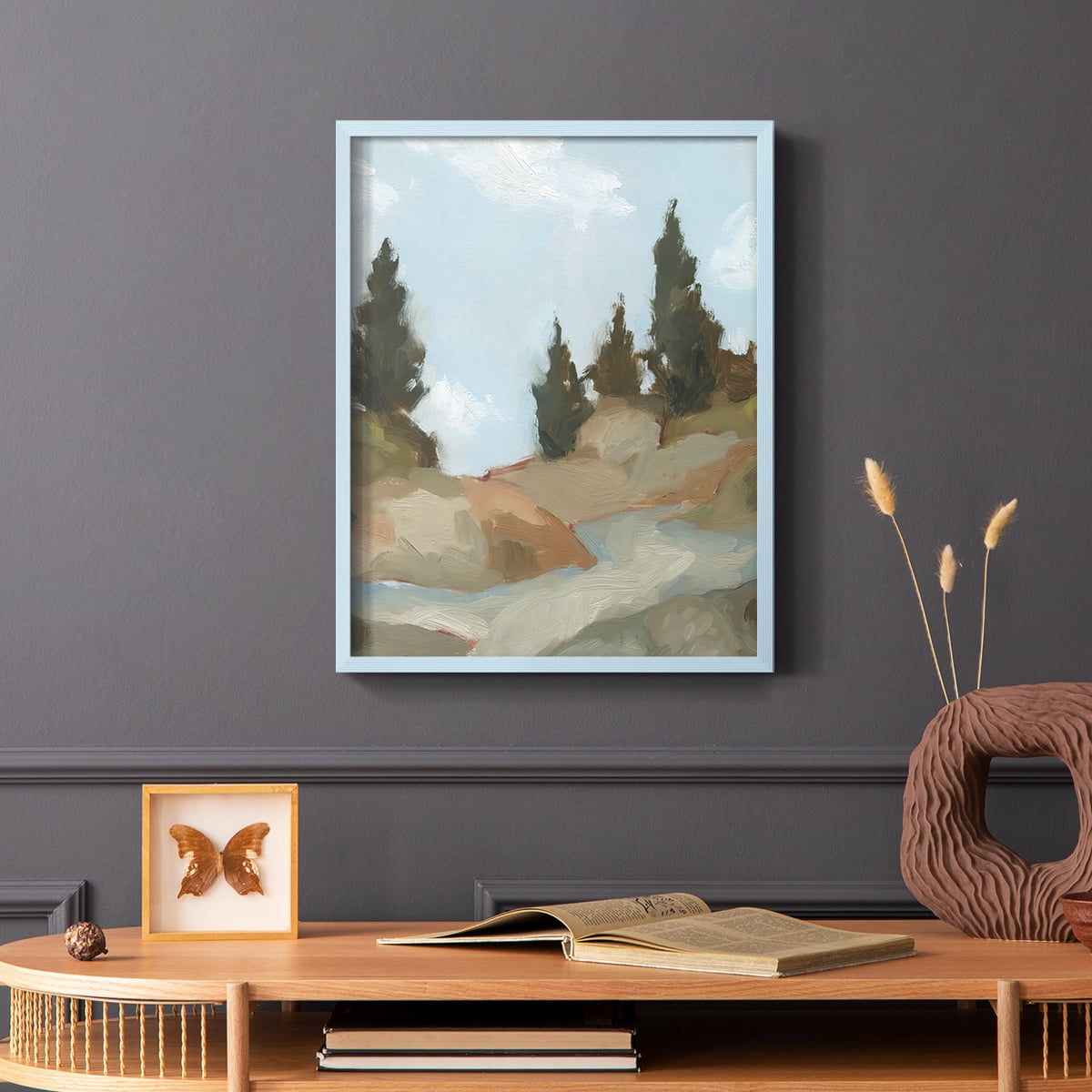 West Fork Hiking Trail II Framed Print in Blue Solid Wood 8 x 10 Framed Print