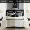 thumbnail image 5 of 8 PCS Queen Embroidery Oversized Duvet Style Comforter Set Black/White, 5 of 10
