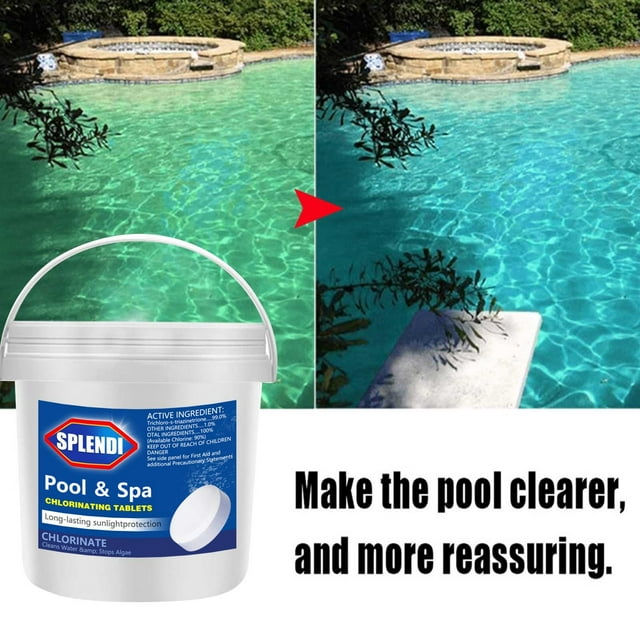 Sales Today Clearance! 300pc JIASEN Pool & Spa Chlorine Tablets Effectively Pool Clear Chlorine Tablets Long Lasting for Pool