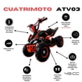 thumbnail image 2 of Mini Cuatrimoto ATV03 Naranja Motor 49cc Encendido Electrico, 2 of 5