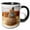 Black/White, variant on 3drose, Usa, New Mexico, White Sands Monument. Tumbleweed Snowman., 15oz Mug