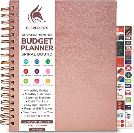 Clever Fox Budget Book Financial Planner Organizer  Expense Tracker Notebook. 