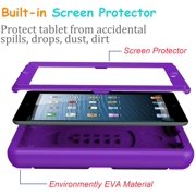 SUPNICE Kids Case for iPad 2 3 4 （Old Model）- Built-in Screen Protector, Shockproof Handle Stand Kids Friendly Protective Case for iPad 2nd 3rd 4th Generation, Purple