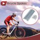 thumbnail image 2 of 36 Set de Radios de Bicicleta 12G 154mm Radios de Rueda de Bicicleta Acero Galvanizado 45 Tono Plateado, 2 of 7