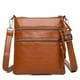 thumbnail image 1 of Bolsos cruzados para mujer, pequeños bolsos cruzados de cuero genuino para mujer, bolsos cruzados de hombro con múltiples bolsillos con cremallera, 1 of 6