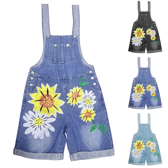 YVNAURA Women High Waisted Floral Denim Shorts Summer Baggy Wide Leg Jean Shorts with Pockets Embroidered Flower Loose Fit Casual Beach Vacation Stretch 2026, Dark Blue,L