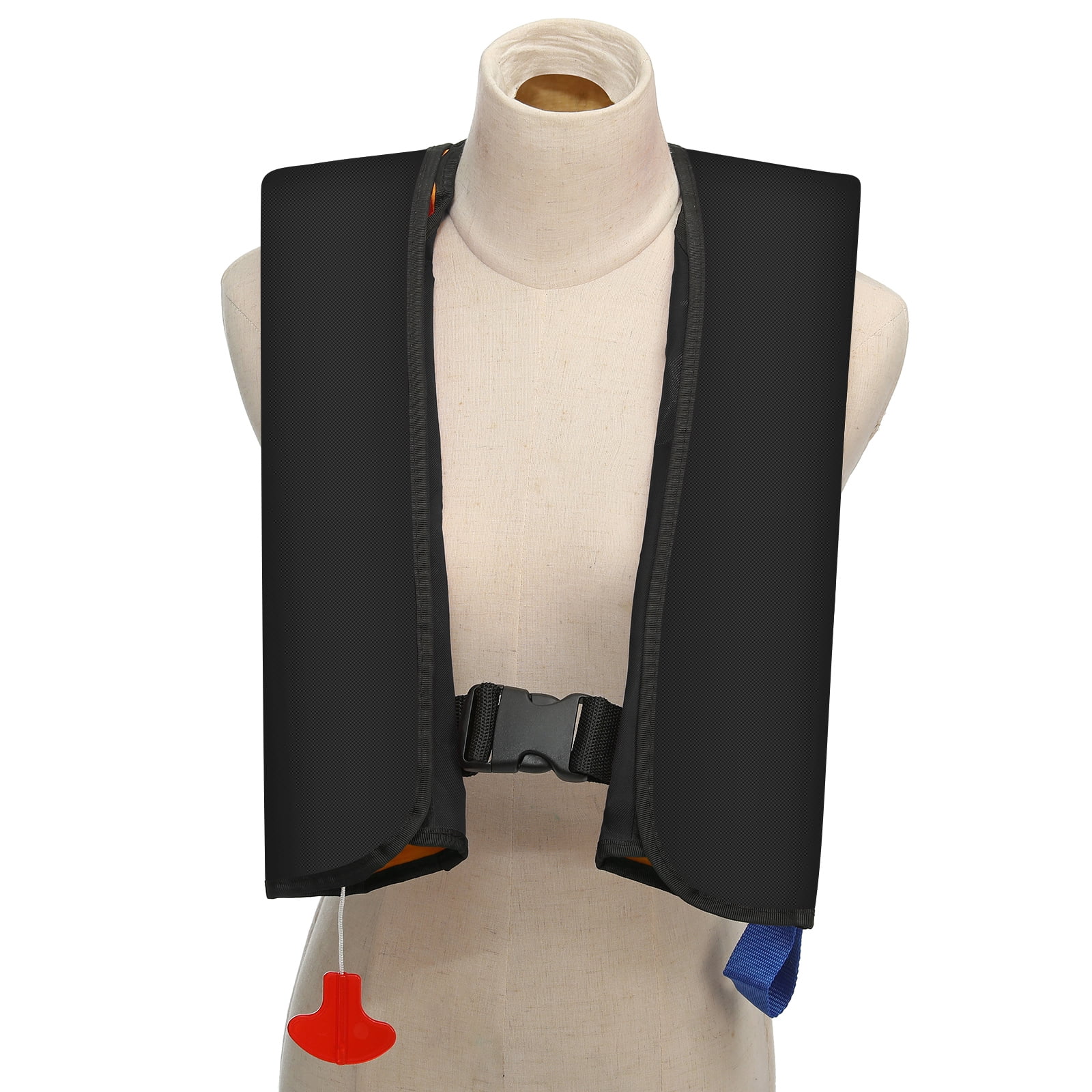 Gotgelif Automatic Inflatable PFD Survival Buoyancy Life Vest for Boating/Fishing/Sailing/Kayaking, Black (Max Waist Size: 50'')