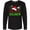 AB-Black, variant on Mommy Claus with Christmas Santa Hat and Snowflakes Long Sleeve T-Shirt