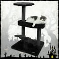 thumbnail image 2 of LHBCraft Gothic Cat Tree with Coffin Bed, 30.3" Black Cat Tower for Indoor Cats with Scratching Posts for Halloween Cat, Black and Red, 2 of 6