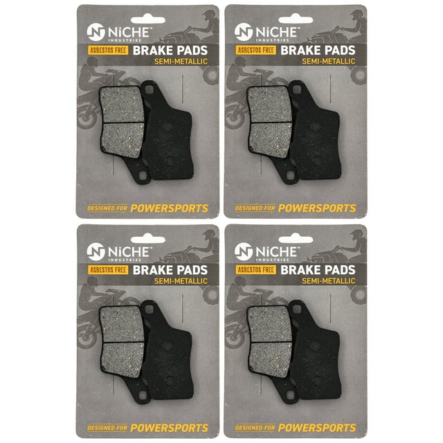 Niche Rear Brake Pad Set for Ski-Doo Summit Semi-Metallic Snowmobile 4 Pack 519-KPA2515D