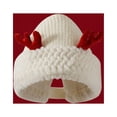thumbnail image 2 of LIZENG Clearance Women’s Winter Plush Thickened Woolen Hat Adorable Deer Antler Knitted Beanie Soft Polyester Lightweight Warm Christmas-Themed Knit Cap for Ear Protection Versatile Holiday Cold W, 2 of 3