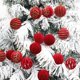 thumbnail image 3 of Seyotauo Burgundy Velvet Christmas Ornaments Balls Flocked Christmas Tree 12PCS Plastic Balls Xmas Hanging Ornaments Decoration Red, 3 of 5