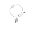 thumbnail image 2 of Delight Jewelry Silvertone Ballet Slippers - Silvertone Leaf Delicate Bracelet, 6.25+1.75", 2 of 4