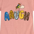 thumbnail image 3 of Peanuts - Aaugh Pattern Charlie Brown - Toddler And Youth Girls Short Sleeve Graphic T-Shirt, 3 of 6