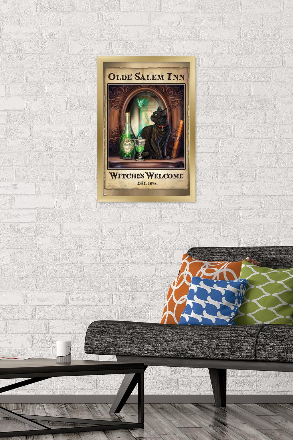 Lisa Parker - Absinthe Witches Welcome Wall Poster, 14.725" x 22.375", Framed