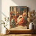 thumbnail image 6 of Qisvanset Jesus Christ Religious Washing Feet Canvas Wall Art 15.75x11.81 Inches, 6 of 8