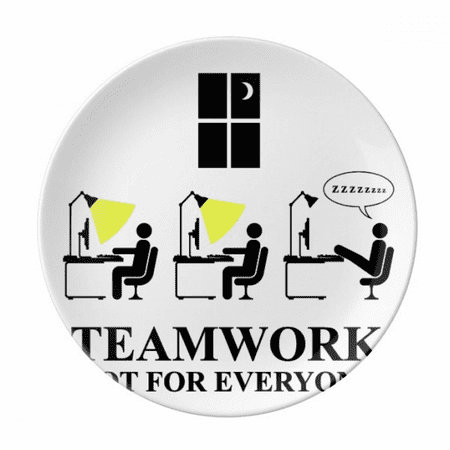 

Work Team Lazy Sleep Art Deco Fashion Plate Decorative Porcelain Salver Tableware Dinner Dish