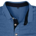 thumbnail image 3 of Zhensanguo Black Polo Shirts for Men Short Sleeve Button Down Summer T-Shirts Golf Casual Shirt with Pockets Light Blue M, 3 of 5