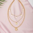 thumbnail image 4 of Multilayer Collier Étoile Coeur: Collier Pendentif en Alliage Vintage Chaîne Collier, 4 of 5