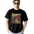 thumbnail image 2 of Camisetas retro de manga corta con estampado del desierto occidental para hombre, camisetas de cuello redondo, 2 of 8
