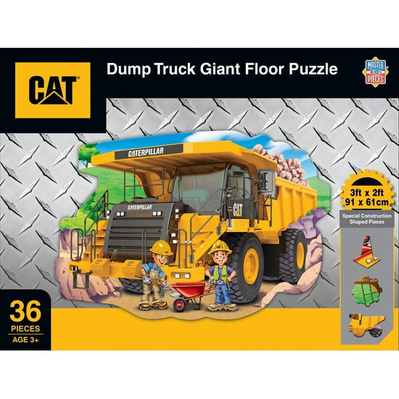 MasterPieces CAT - Dump Truck 36 Piece Floor Jigsaw Puzzle for Kids