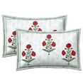 thumbnail image 4 of Homonation Traditional 3-Piece Hand Block Printed 400 TC Cotton King Bed Sheet Set, 4 of 4