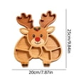 thumbnail image 3 of Wooden Christmas Reindeer Platter Boards Holiday Tray Serving Dish Wood Decorative Christmas Cookie Plate Hostess Gifts Ideas Festive Veggie Snack Trays Xmas Decor Food Cheese Board, 3 of 6