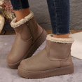 thumbnail image 6 of Yokteiria Women's Snow Boots Cozy Slip On Soft Lined High Top Ankle Boots Thick Bottom Non Slip Flat Heel Cold Weather Outdoor Boots Winter Fashion Footwear, 6 of 10
